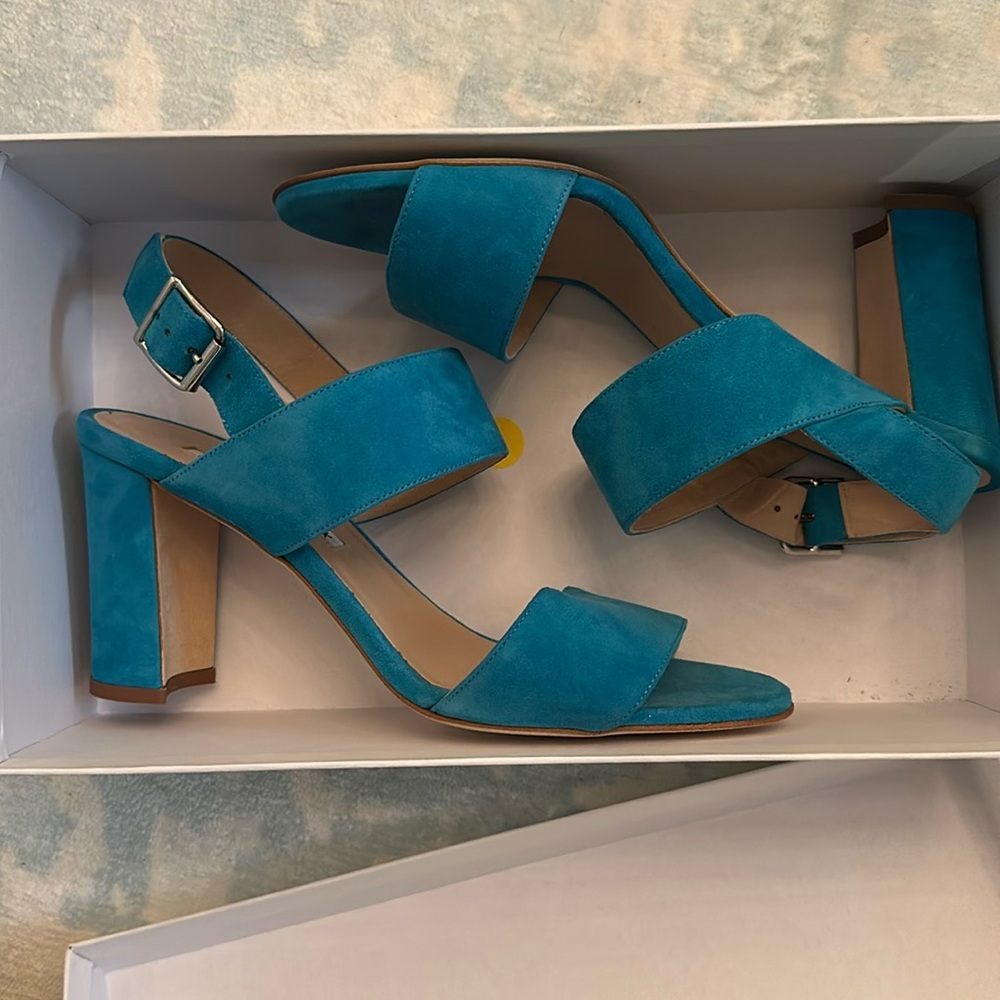 Manolo Blahnik blue Sandals - super comfortable fit.